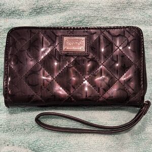 Calvin Klein Black Wristlet Clutch, 7" x 4.5", EUC